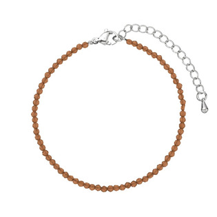 Levně EVOLUTION GROUP CZ Náramek s pravými smoky quartz kameny - 43055.3 smoky quartz