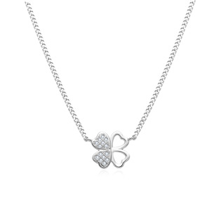 NUBIS® Stříbrný náhrdelník čtyřlístek - NB-2428
