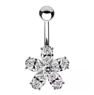 Levně Stříbrný piercing do pupíku - BP5003-C