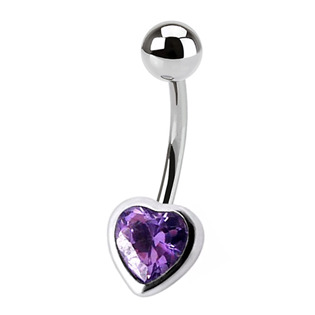 Levně Stříbrný piercing do pupíku - BP5002-A