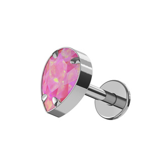 Levně Piercing do brady - labreta titan, opál - TIT1588-OP22