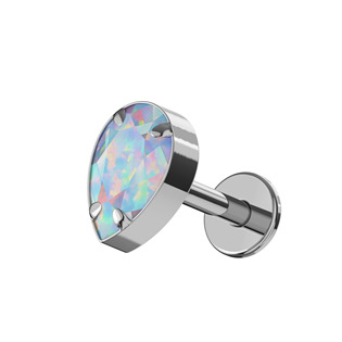 Levně Piercing do brady - labreta titan, opál - TIT1588-OP17