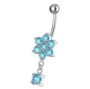Levně Stříbrný visací piercing do pupíku - BP01034-Q
