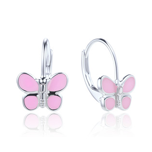 Levně NUBIS® Stříbrné dívčí náušnice motýlci - DN-0095