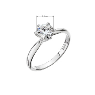 EG1869-48 Stříbrný prsten MIA moissanite