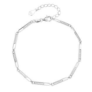 Levně NUBIS® Dámský stříbrný náramek se zirkony - NB-1288