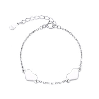 Levně NUBIS® Dětský stříbrný náramek se srdíčky - DN-0115