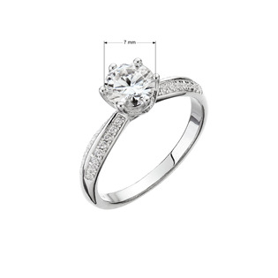 EG1889-59 Stříbrný prsten MIA zdobený moissanite