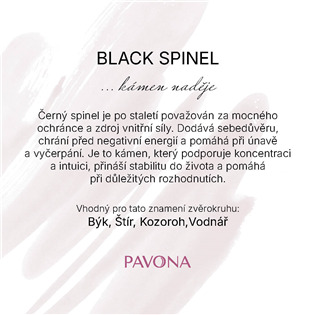 EG3551 Náhrdelník s pravými black spinel kameny