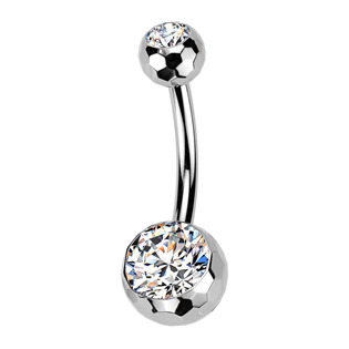 Piercing do pupíku banánek - TITAN, 1,6 x 10 mm - TIT1593-1610