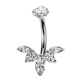 Levně Luxusní piercing do pupíku - TITAN - TIT1597