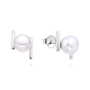 Levně NUBIS® Stříbrné perlové náušnice - NB-3104