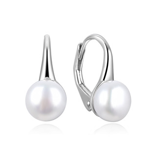 Levně NUBIS® Stříbrné perlové náušnice - NB-3107