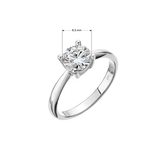 EG1901-58 Stříbrný prsten ELEN moissanite