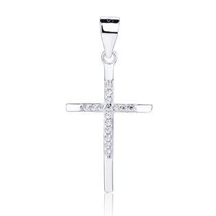 Levně NUBIS® Drobný stříbrný přívěšek křížek - NB-4600