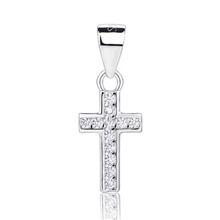 Levně NUBIS® Drobný stříbrný přívěšek křížek - NB-4595
