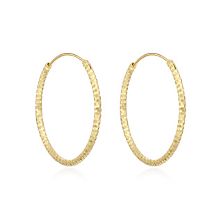Levně NUBIS® Zlacené stříbrné náušnice kruhy 45 mm - NB-3118-45