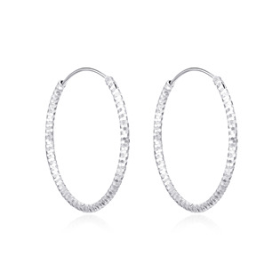 Levně NUBIS® Stříbrné náušnice kruhy 30 mm - NB-3119-30