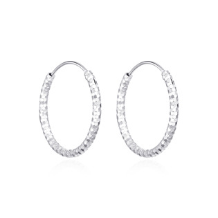 Levně NUBIS® Stříbrné náušnice kruhy 14 mm - NB-3119-14