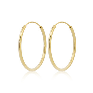 Levně NUBIS® Zlacené stříbrné náušnice kruhy 18 mm - NB-3064-18