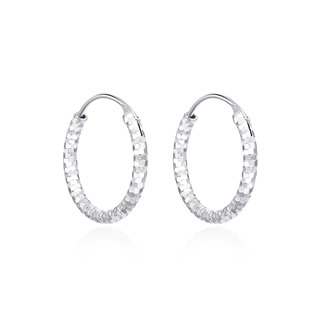 Levně NUBIS® Stříbrné náušnice kruhy 12 mm - NB-3119-12
