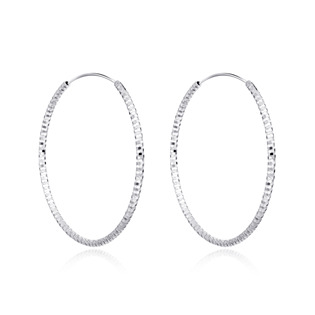 Levně NUBIS® Stříbrné náušnice kruhy 40 mm - NB-3119-40