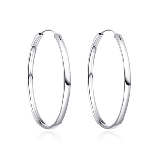 Levně NUBIS® Stříbrné náušnice kruhy 40 mm - NB-3114-40