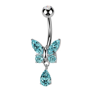 Levně Piercing do pupíku motýlek - WP0047-Q