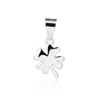 NUBIS® Stříbrný přívěsek čtyřlístek se zirkonkem - NB-4636