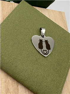 DR1001-S Ocelový přívěšek srdce 20 x 22 mm