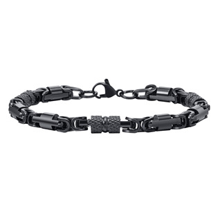 Levně NUBIS® Pánský černý ocelový náramek - OPS1008