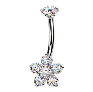 Levně Piercing do pupíku kytička - TITAN - TIT1600