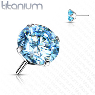 TIT1148Q-040 Kamínek k PUSH IN piercingu TITAN