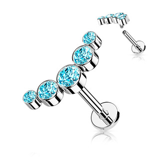 Levně Piercing do brady se zirkony - LB1113Q-1206
