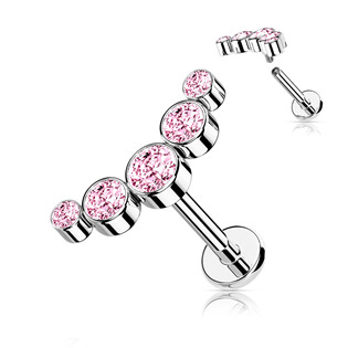 Levně Piercing do brady se zirkony - LB1113P-1206