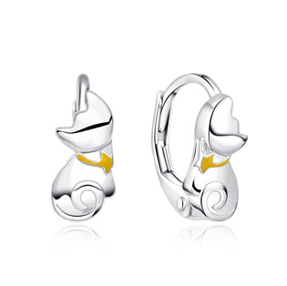 Levně NUBIS® Stříbrné náušnice na klapku kočičky - DN-0122