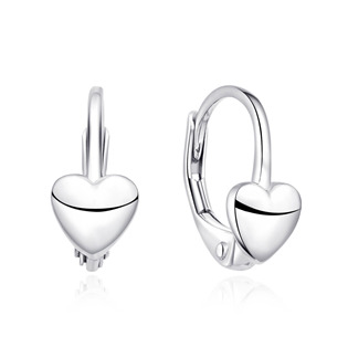 Levně NUBIS® Stříbrné náušnice srdíčka - NB-3327