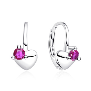 Levně NUBIS® Dívčí stříbrné náušnice srdíčka - NB-3141