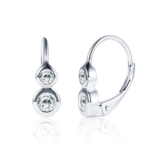 Levně NUBIS® Stříbrné náušnice se zirkony - NB-3412