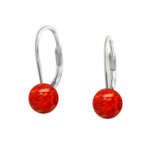 NUBIS® Stříbrné opálové náušnice - 5 mm - NBP30-OP45