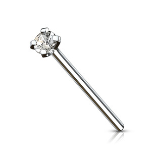 Levně Variabilní piercing do nosu - titan, čirý kamínek - TIT1039-030