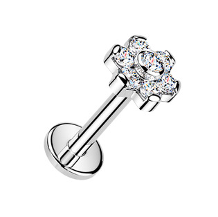 Levně Piercing do brady - labreta kytička TITAN - TIT1693-1206