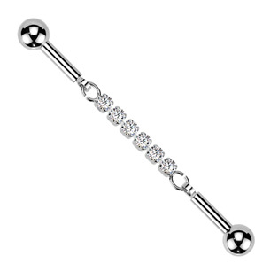 Levně Industrial piercing se zirkony - ID01042