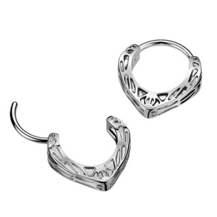 SG132 Ocelový piercing - segment kruh s ornamenty