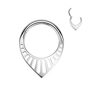 Levně Ocelový piercing - segment kruh špička - SG129-1208