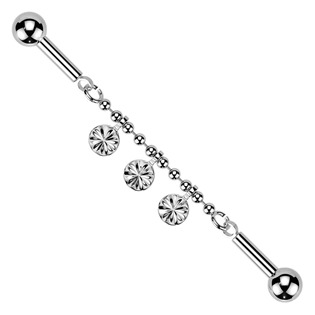 Levně Industrial piercing ozdobný - ID01043
