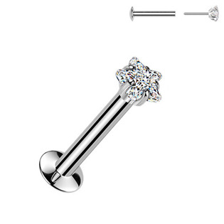 LB1142 Piercing do brady hvězdička - PUSH IN labreta