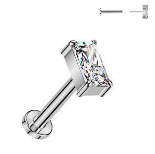 Levně Piercing do brady obdélník - PUSH IN labreta TITAN - TIT1681