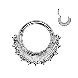 Levně Ocelový piercing - segment kruh - SG136-1208