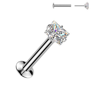 Levně Piercing do brady čtvereček - PUSH IN labreta - LB1143